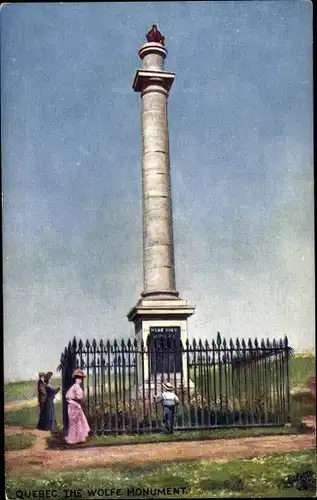 Künstler Ak Québec Kanada, The Wolfe Monument