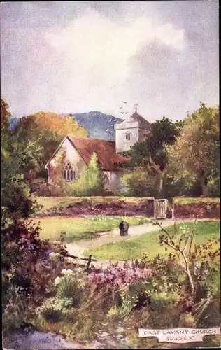 Künstler Ak East Lavant Sussex England, Church