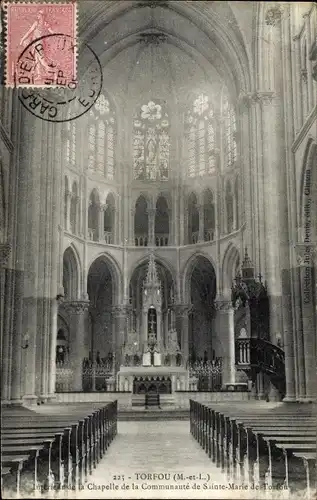 Ak Torfou Maine et Loire, Interieur de la Chapelle de la Communaute de Sainte Marie de Torfou