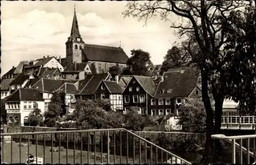 Ak Kettwig Essen im Ruhrgebiet, Teilansicht mit Kirche