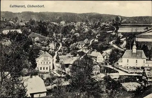 Ak Lückendorf Oybin Oberlausitz, Totalansicht der Ortschaft