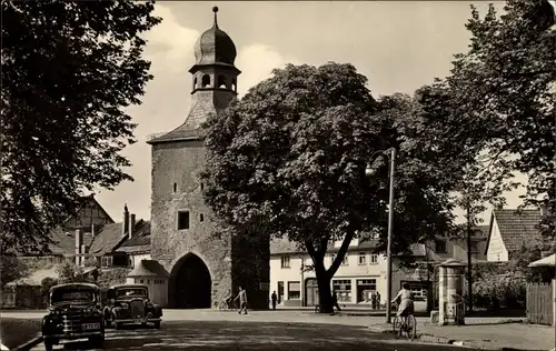 Ak Sömmerda im Thüringer Becken, Straßenpartie am Erfurter Tor