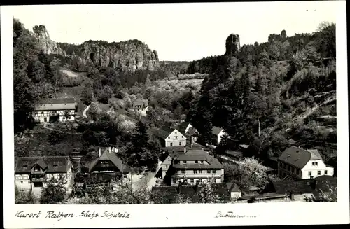 Ak Rathen an der Elbe Sächsische Schweiz, Panorama