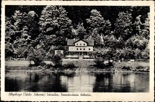 Ak Schmilka Bad Schandau, Elbgebirge, Fremdenheim Helvetia