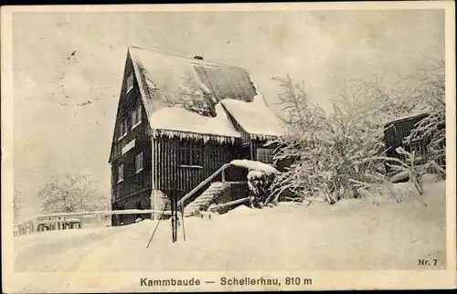 Ak Schellerhau Altenberg im Erzgebirge, Kammbaude, Winter