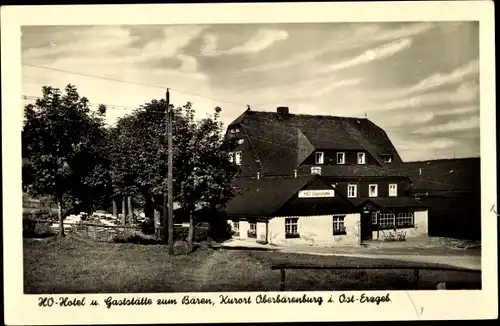 Ak Ober Bärenburg Altenberg im Erzgebirge, HO Hotel, Gaststätte zum Bären