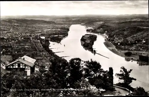 Ak Bad Honnef am Rhein, Insel Grafenwerth, Panorama