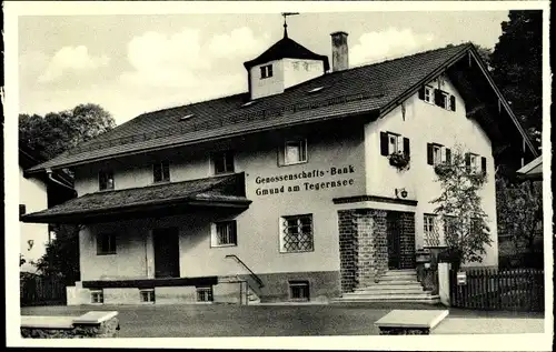 Ak Gmund am Tegernsee Oberbayern, Genossenschaftsbank