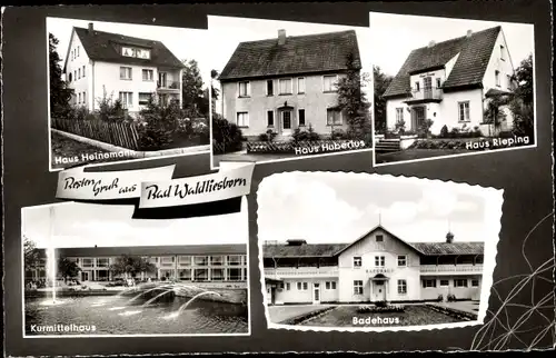 Ak Bad Waldliesborn Lippstadt in Westfalen, Kurmittelhaus, Badehaus, Haus Rieping Heinemann Hubertus