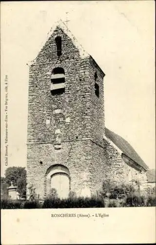 Ak Ronchères Aisne, L'Eglise