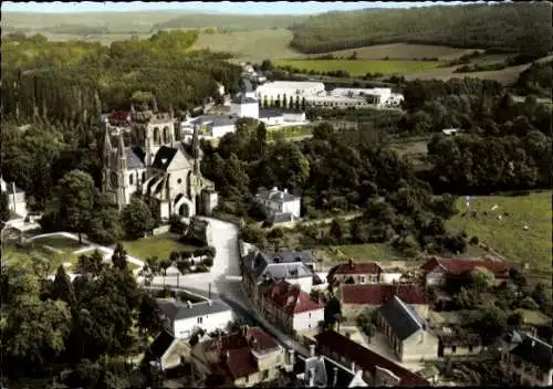 Ak Braine Aisne, Vue aerienne sur le quartier de l'Eglise