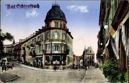 Ak Bad Schwalbach im Taunus, Brunnenstraße und Neustraße, Victoria Hotel