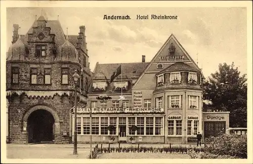 Ak Andernach am Rhein, Hotel Rheinkrone