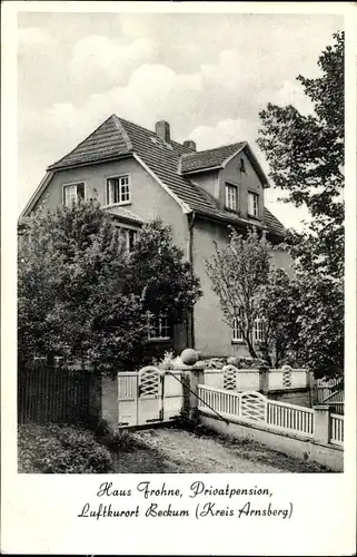 Ak Beckum in Westfalen, Haus Frohne, Pension