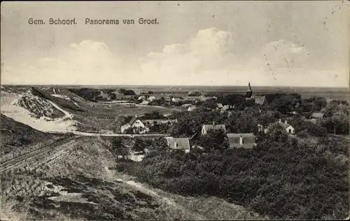 Ak Schoorl Nordholland Niederlande, Panorama van Groet