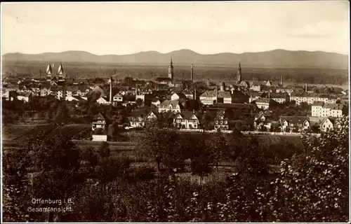 Ak Offenburg in Baden Schwarzwald, Gesamtansicht