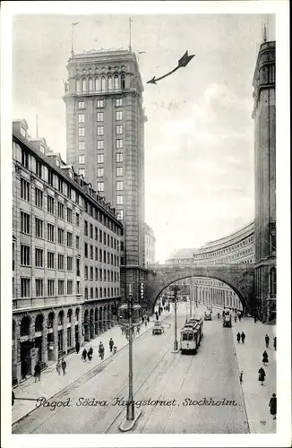 Ak Stockholm Schweden, Pagod Södra Kungstornet