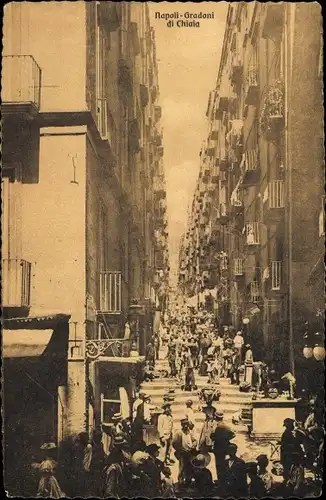 Ak Napoli Neapel Campania, Gradoni di Chiaia