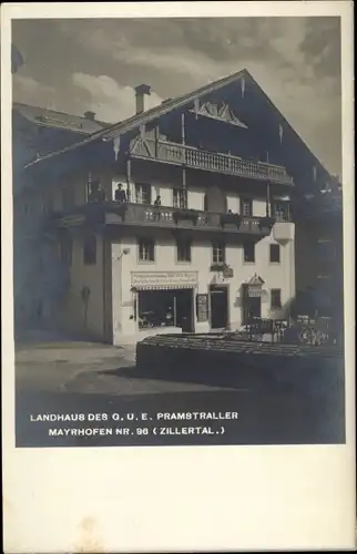 Ak Mayrhofen im Zillertal Tirol, Landhaus der G. U. E. Pramstraller