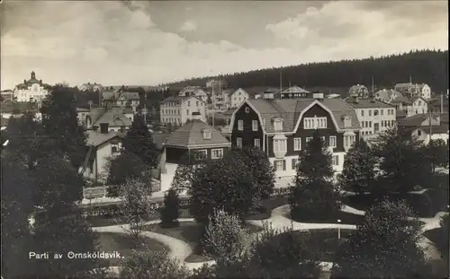 Ak Örnsköldsvik Schweden, Teilansicht, Häuser, Villas