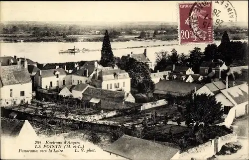 Ak La Pointe Maine et Loire, Panorama vers la Loire