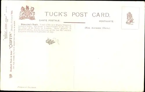 Künstler Ak Delhi Indien, Humajons Tomb