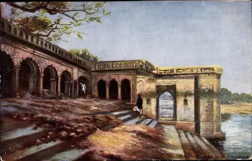 Künstler Ak Cawnpore Kanpur Indien, The Massacre Ghat