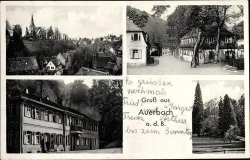 Ak Auerbach Bensheim an der Bergstraße Hessen, Zeitschriftenhandlung, Ortspartie