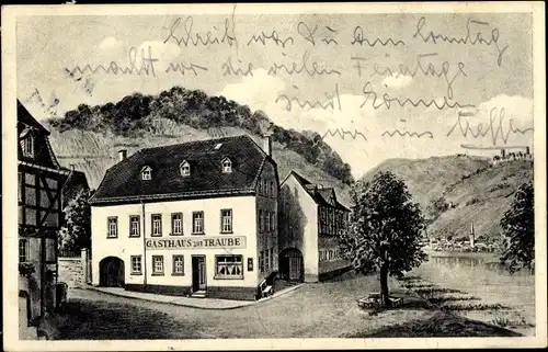 Ak Löf an der Mosel, Gasthaus zur Traube