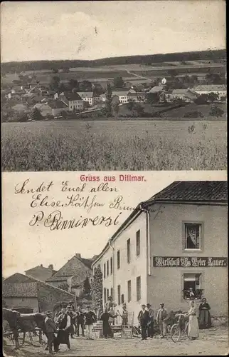 Ak Dilmar Dillmar Palzem an der Mosel, Wirtschaft, Blick auf den Ort