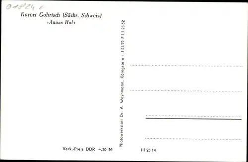 Ak Gohrisch in Sachsen, Blick auf Annas Hof, Straßenpartie