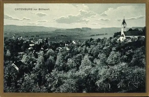 Ak Ortenburg Niederbayern, Panorama, Blütezeit