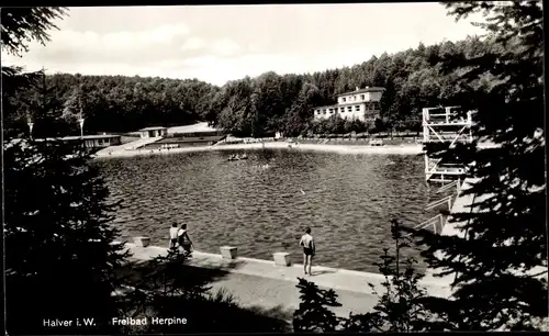 Ak Halver im Märkischen Kreis, Freibad Herpine