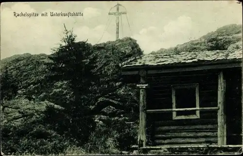 Ak Unterwössen in Oberbayern, Rachelspitze, Unterkunftshütte