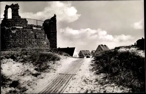 Ak Hörnum auf Sylt Nordfriesland, Strandstraße, Ruine