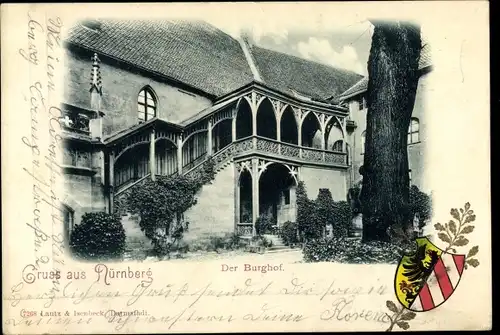 Ak Nürnberg in Mittelfranken, Burghof