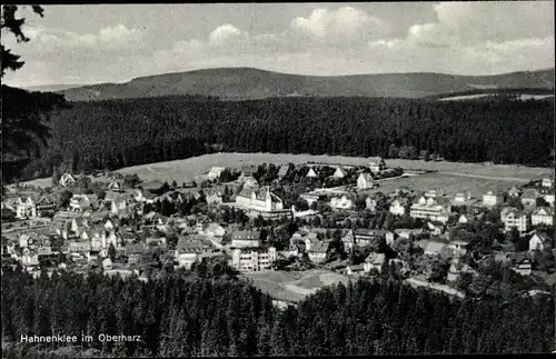 Ak Hahnenklee Bockswiese Goslar im Harz, Gesamtansicht, Wald