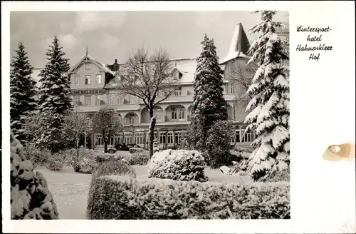 Ak Hahnenklee Bockswiese Goslar im Harz, Wintersport Hotel