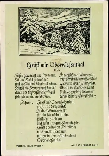 Lied Ak Grüß mir Oberwiesenthal, Karl Müller, Herbert Roth