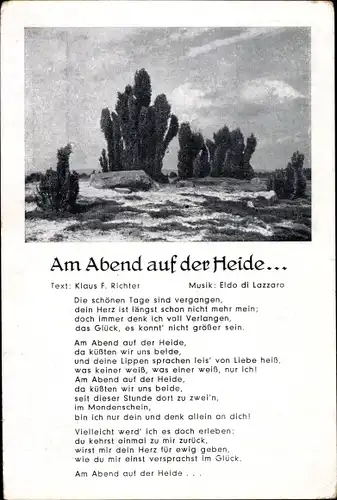 Lied Ak Am Abend auf der Heide, Klaus F. Richter, Eldo di Lazzaro