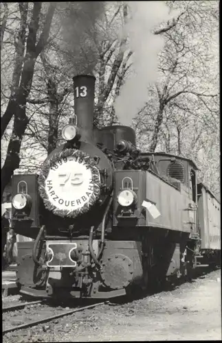 Foto Deutsche Eisenbahn, 75 Jahre Harzquerbahn 1974, Dampflok