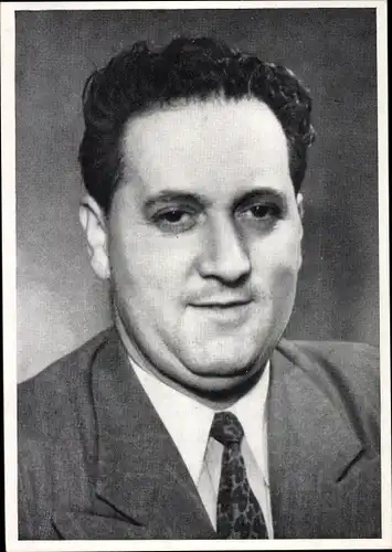 Ak Louis Saillant, Generalsekretär des Weltgewerkschaftsbundes, Portrait, FDGB Bild, DDR