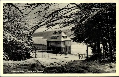 Ak Welliehausen Hameln in Niedersachsen, Ferienheim Haus am Berge, Winter