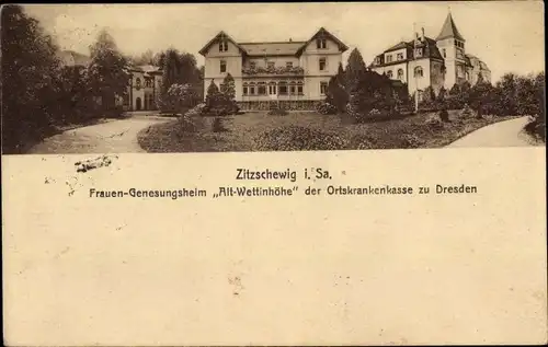 Ak Zitzschewig Radebeul Sachsen, Frauengenesungsheim Alt Wettinhöhe der Ortskrankenkasse Dresden