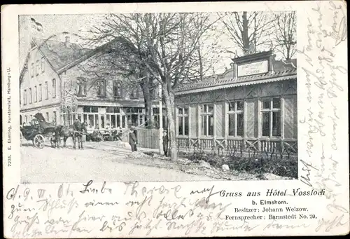 Ak Vossloch Bokholt Hanredder in Schleswig Holstein, Hotel Vossloch