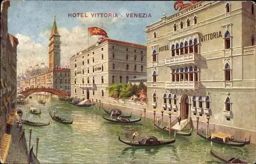 Ak Venezia Venedig Veneto, Hotel Vittoria