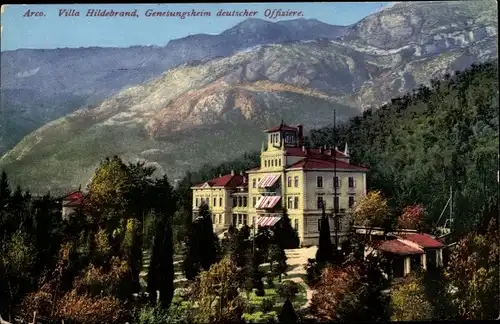 Ak Arco Trentino, Villa Hildebrand, Genesungsheim deutscher Offiziere