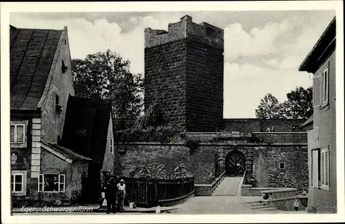 Ak Cheb Eger Region Karlsbad, Schwarzer Turm