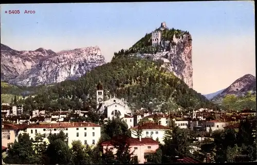 Ak Arco Trentino, Teilansicht, Berglandschaft