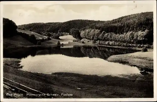 Ak Polczyn Zdrój Bad Polzin Pommern, Fünfsee, Landschaft, Pommersche Schweiz